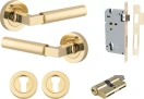 Berlin Lever - Round Rose Entrance Set - Key / Key - PB