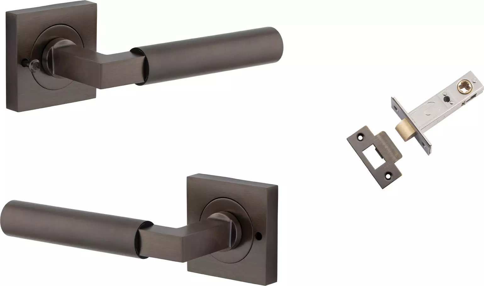 Berlin Lever - Square Rose Integrated Privacy Set - SB