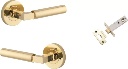 Berlin Lever - Round Rose Integrated Privacy Set - PB