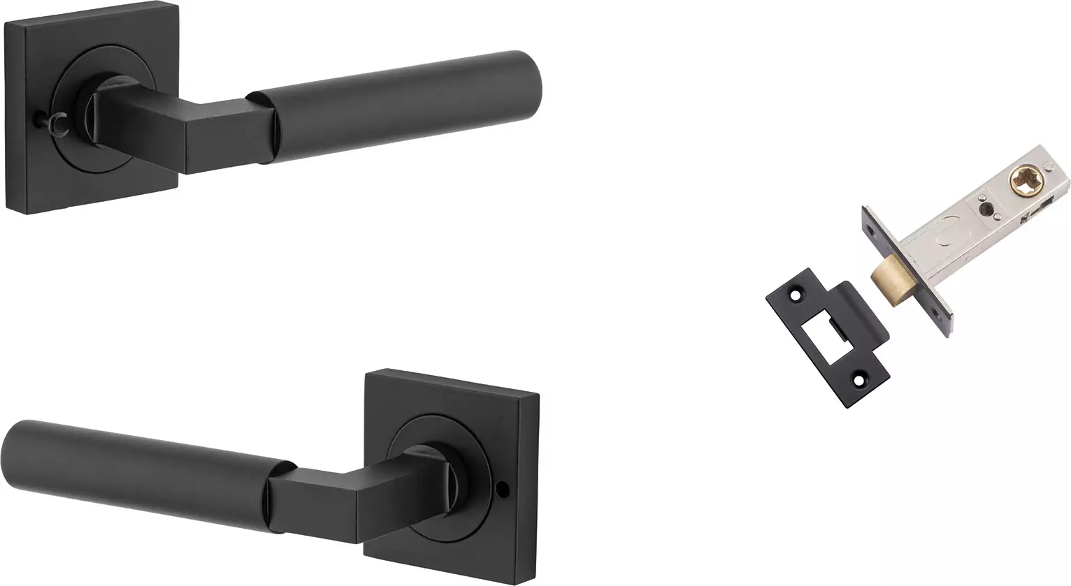 Berlin Lever - Square Rose Integrated Privacy Set - MB