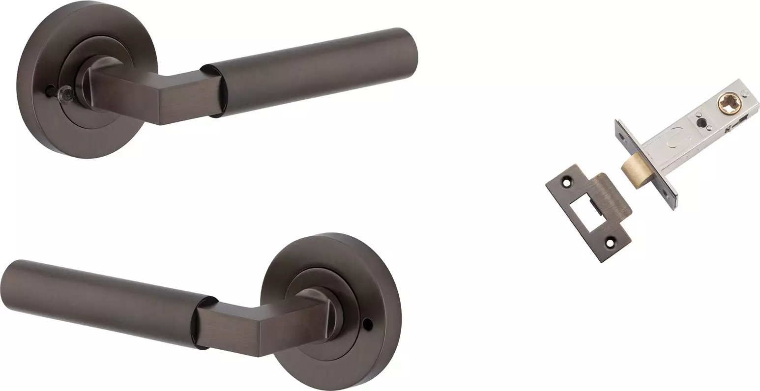 Berlin Lever - Round Rose Integrated Privacy Set - SB