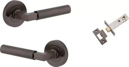 Berlin Lever - Round Rose Integrated Privacy Set - SB