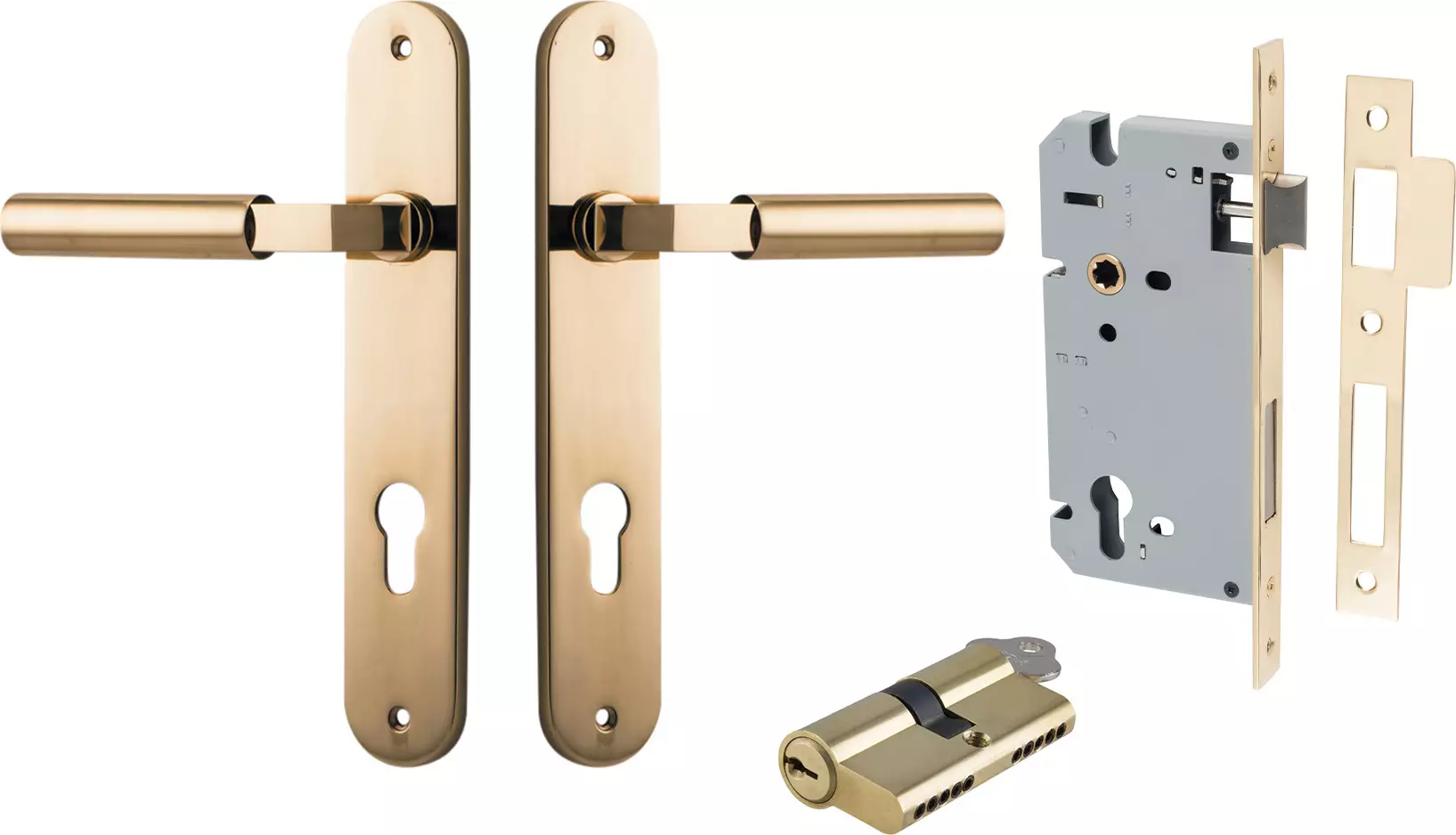 Berlin Lever - Oval Entrance Set - Key / Key - PB
