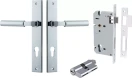 Berlin Lever - Rectangular Entrance Set - Key / Key - CP