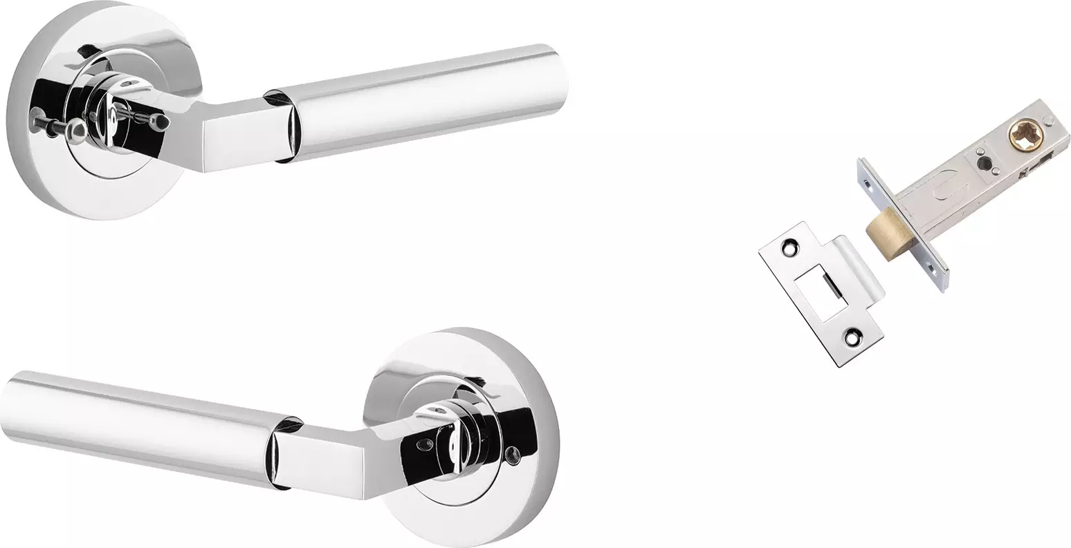 Berlin Lever - Round Rose Integrated Privacy Set - CP