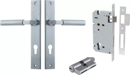 Berlin Lever - Rectangular Entrance Set - Key / Key - SC