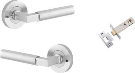 Berlin Lever - Round Rose Integrated Privacy Set - SC