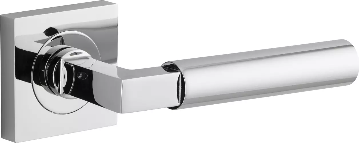 Berlin Lever - Square Rose Handle Set  - CP