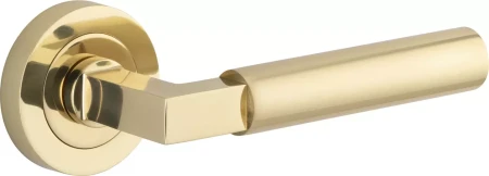 Berlin Lever - Round Rose Handle Set  - PB