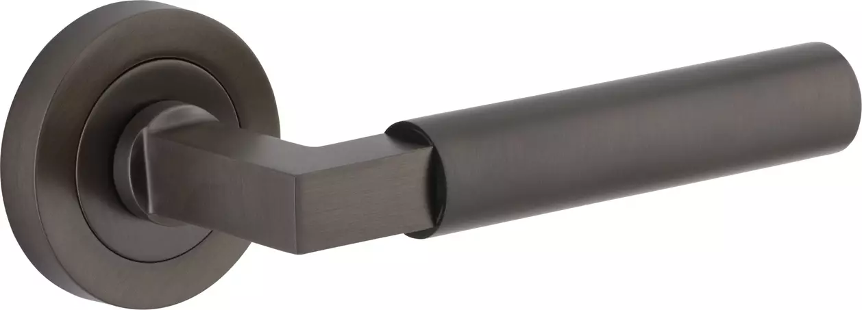 Berlin Lever - Round Rose Handle Set  - SB