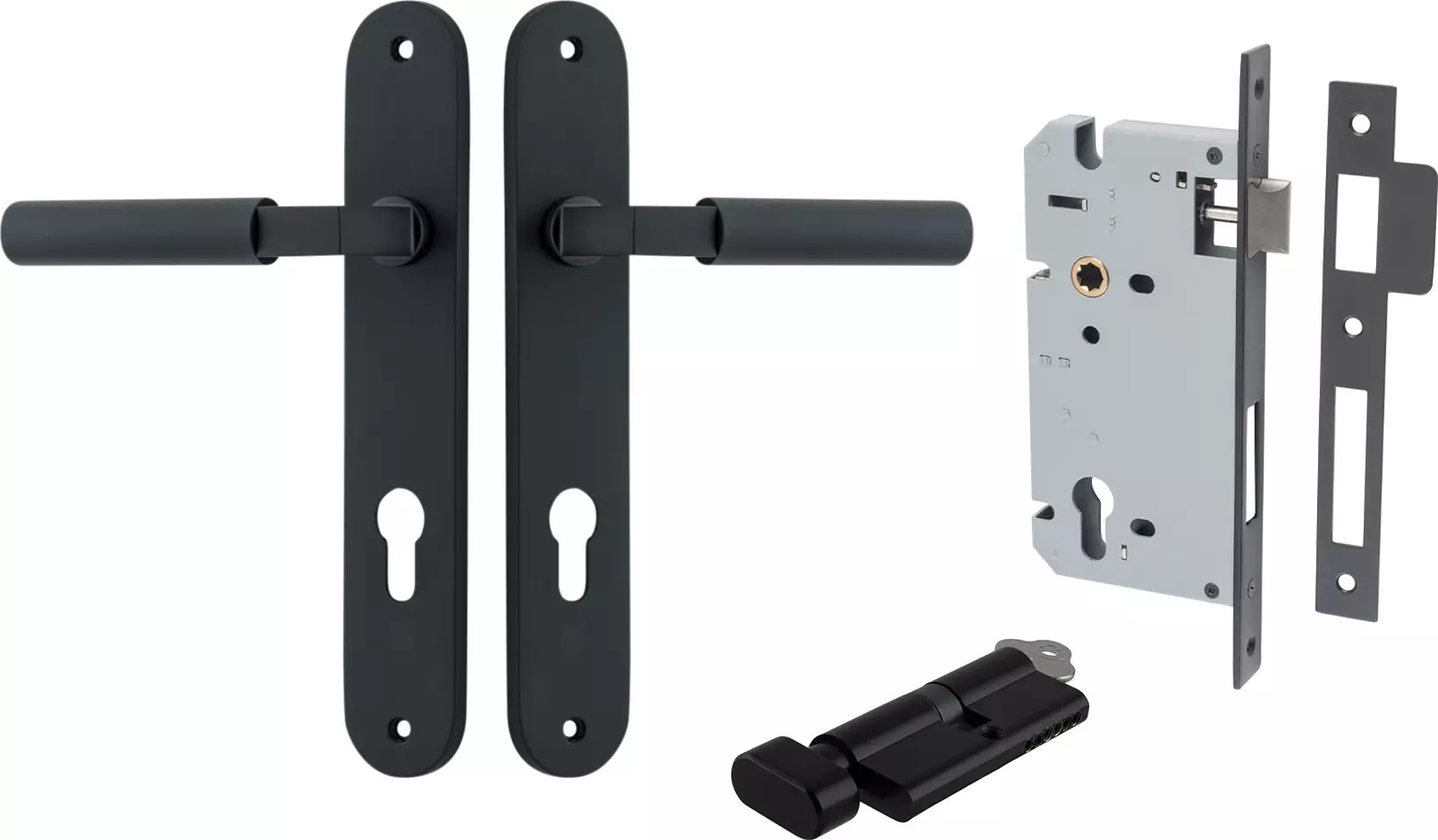 Berlin Lever - Oval Entrance Set - Key / Turn - MB