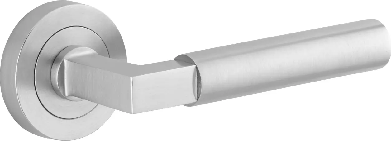 Berlin Lever - Round Rose Handle Set  - SC