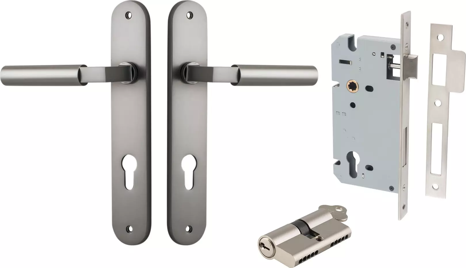 Berlin Lever - Oval Entrance Set - Key / Key - SN