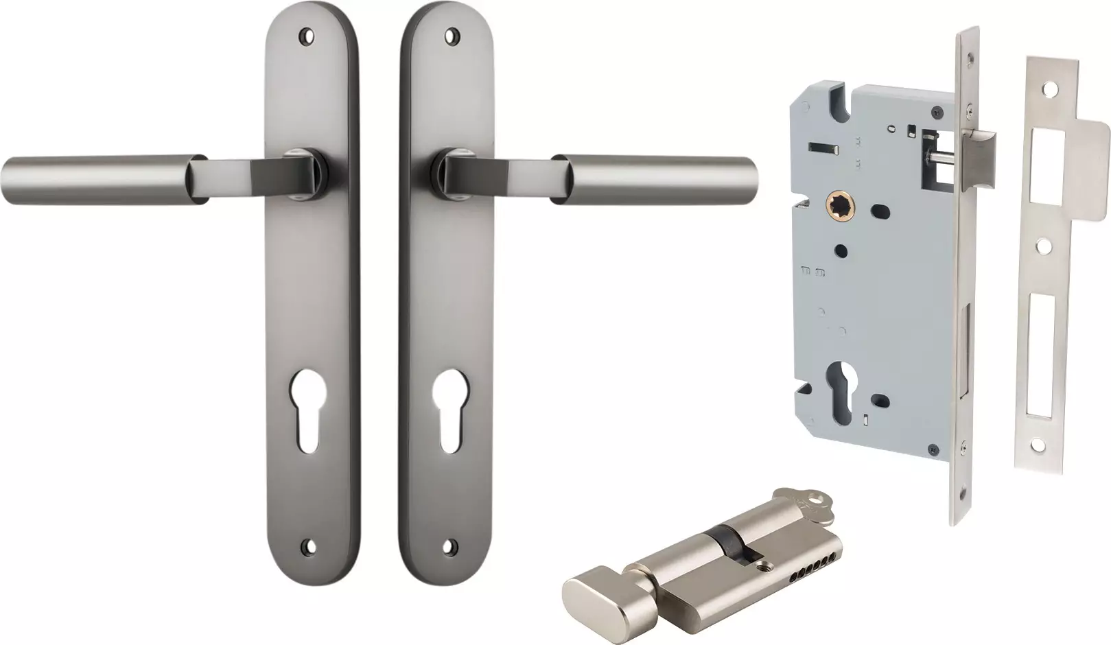 Berlin Lever - Oval Entrance Set - Key / Turn - SN