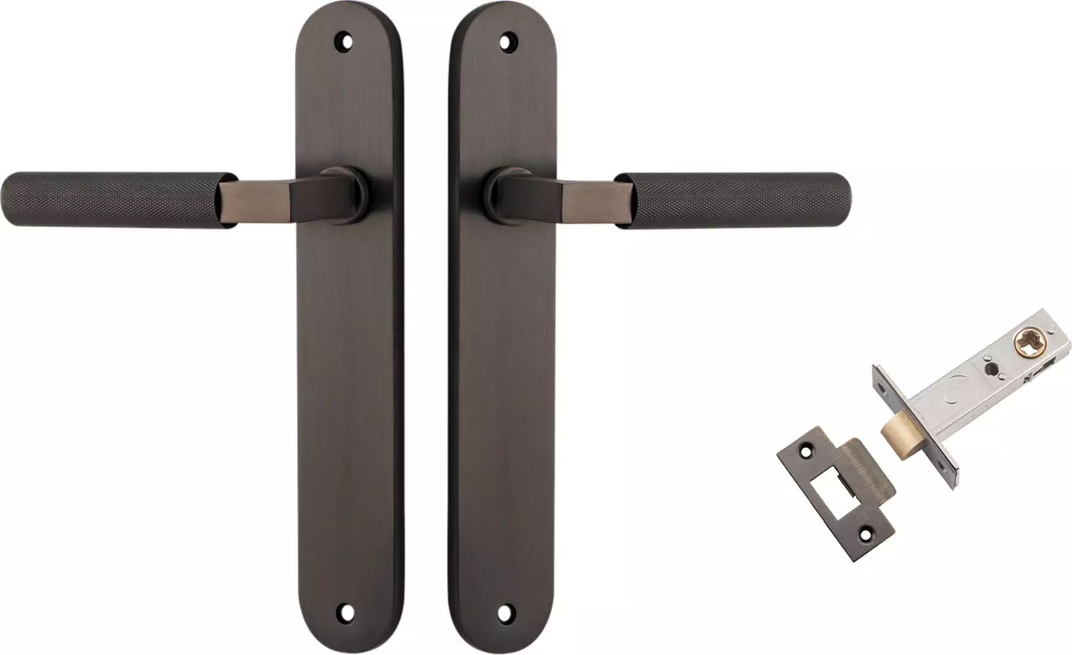 Brunswick Lever - Oval Passage Set - SB