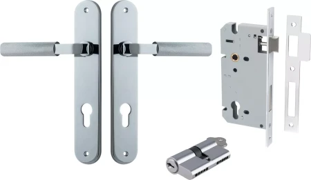 Brunswick Lever - Oval Entrance Set - Key / Key - CP
