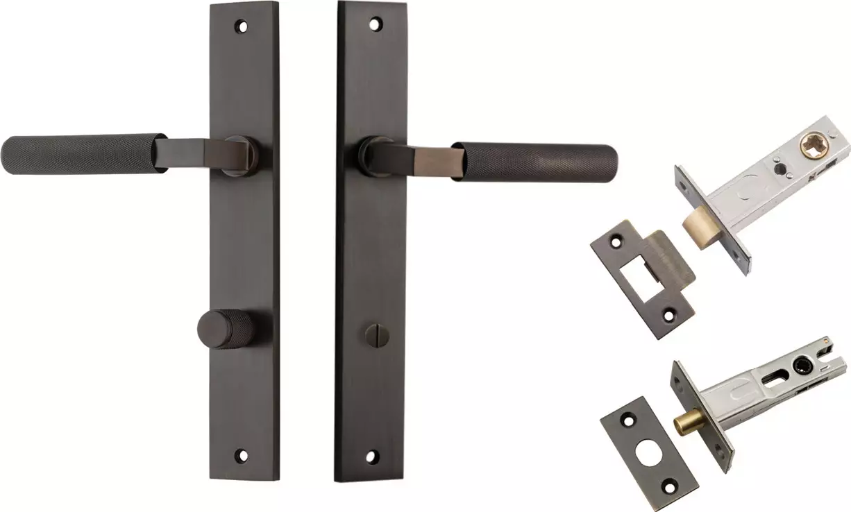 Brunswick Lever - Rectangular Privacy Set - SB