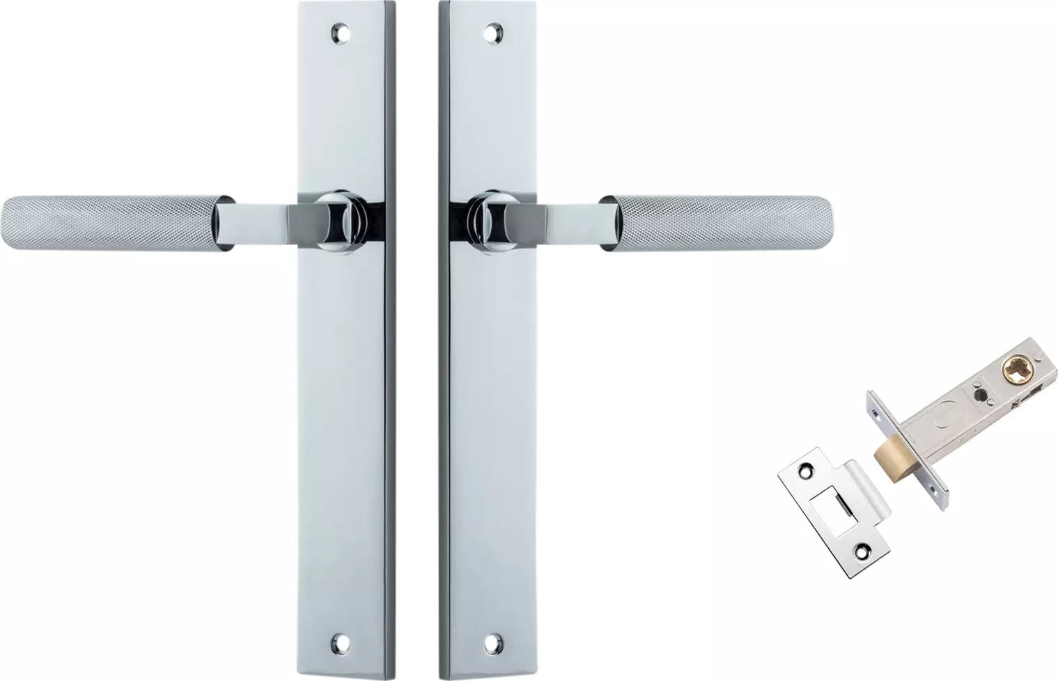 Brunswick Lever - Rectangular Passage Set - CP