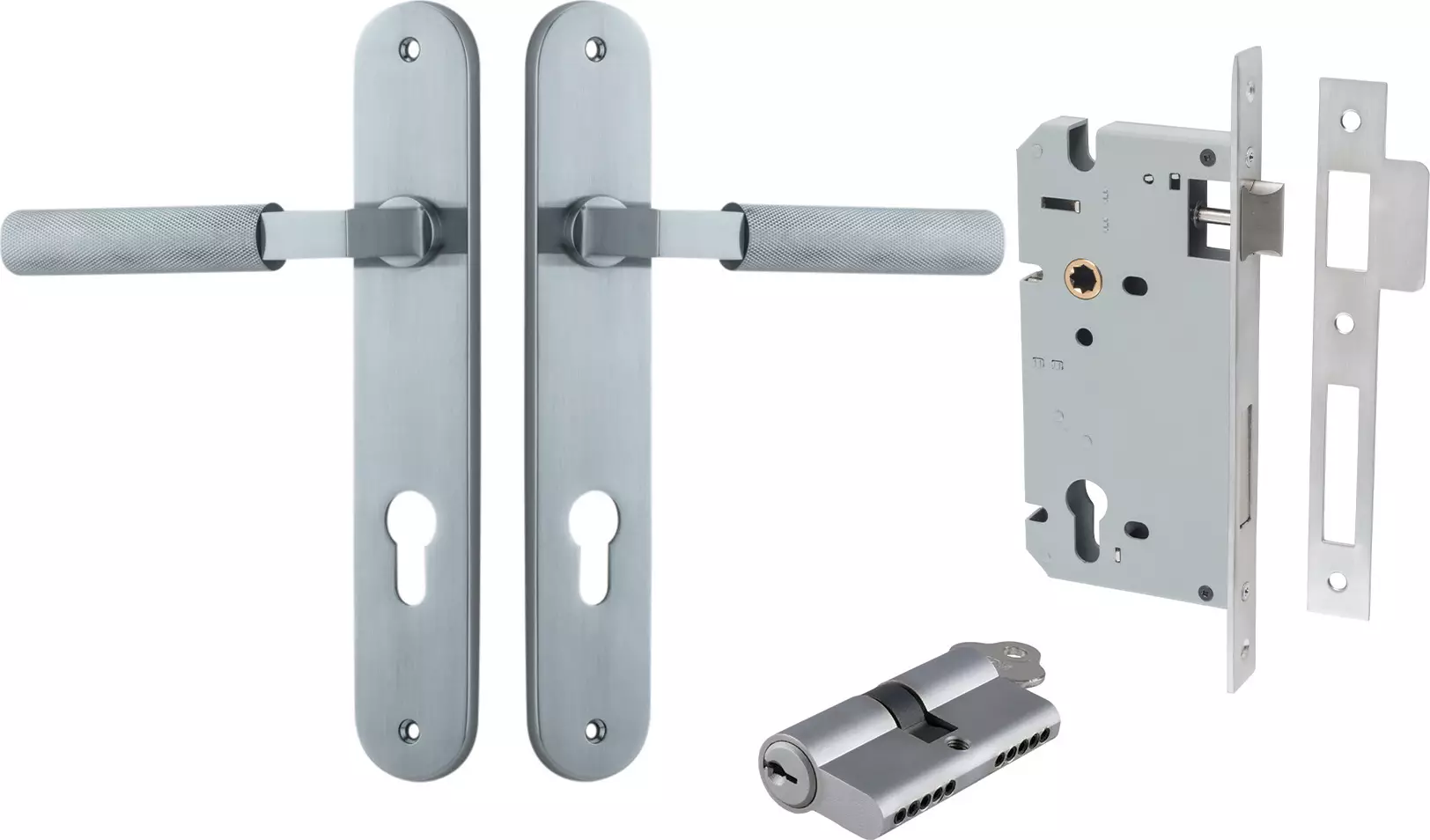 Brunswick Lever - Oval Entrance Set - Key / Key - SC