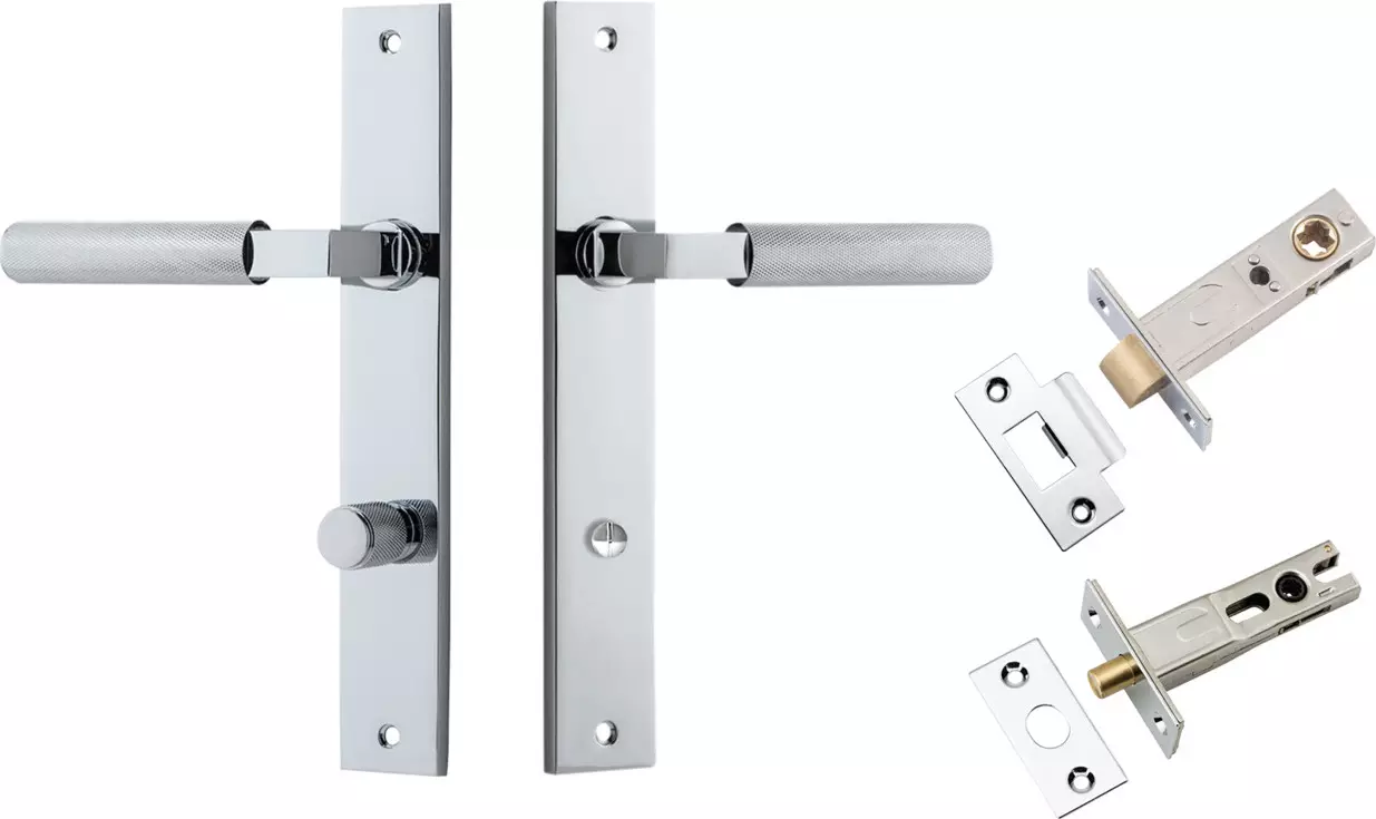 Brunswick Lever - Rectangular Privacy Set - CP