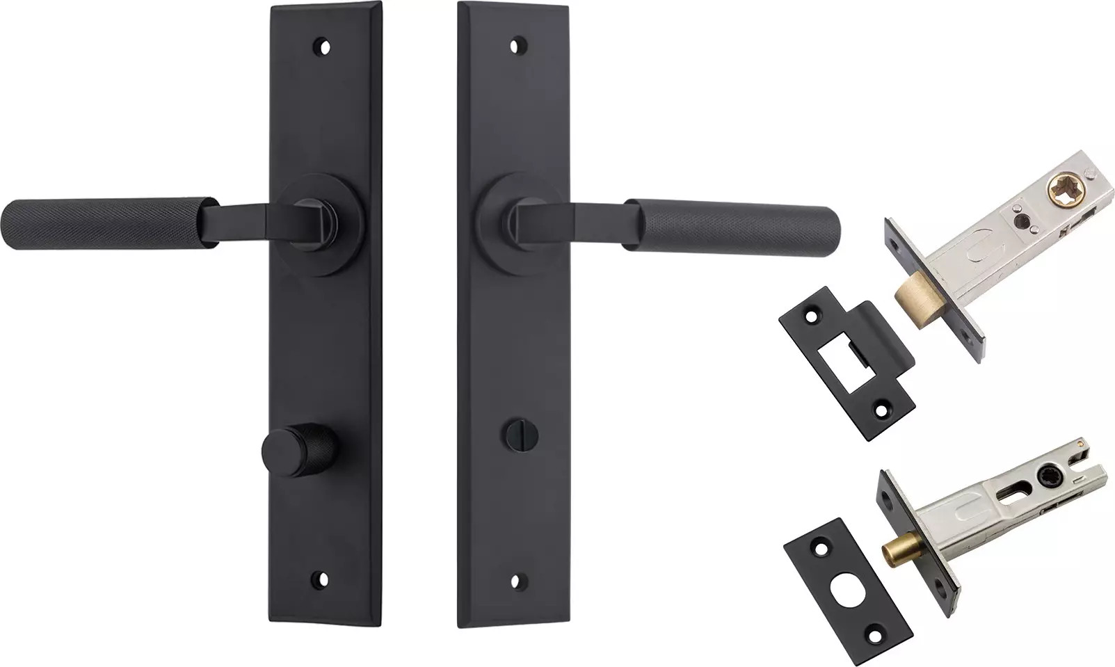 Brunswick Lever - Chamfered Privacy Set - MB