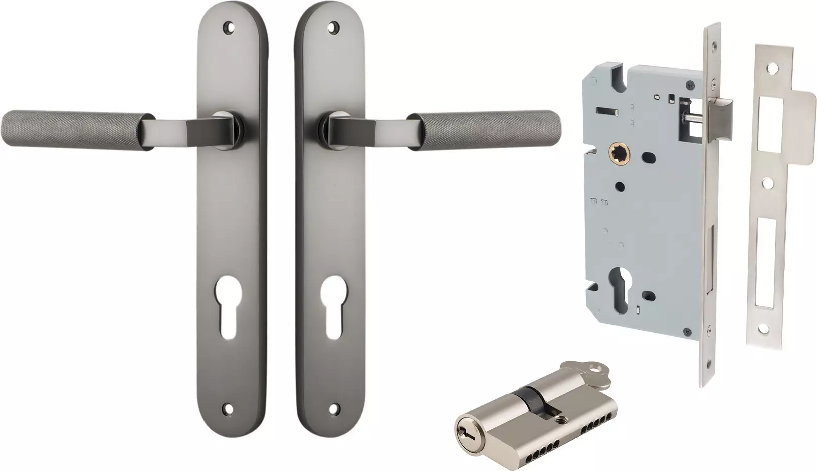 Brunswick Lever - Oval Entrance Set - Key / Key - SN