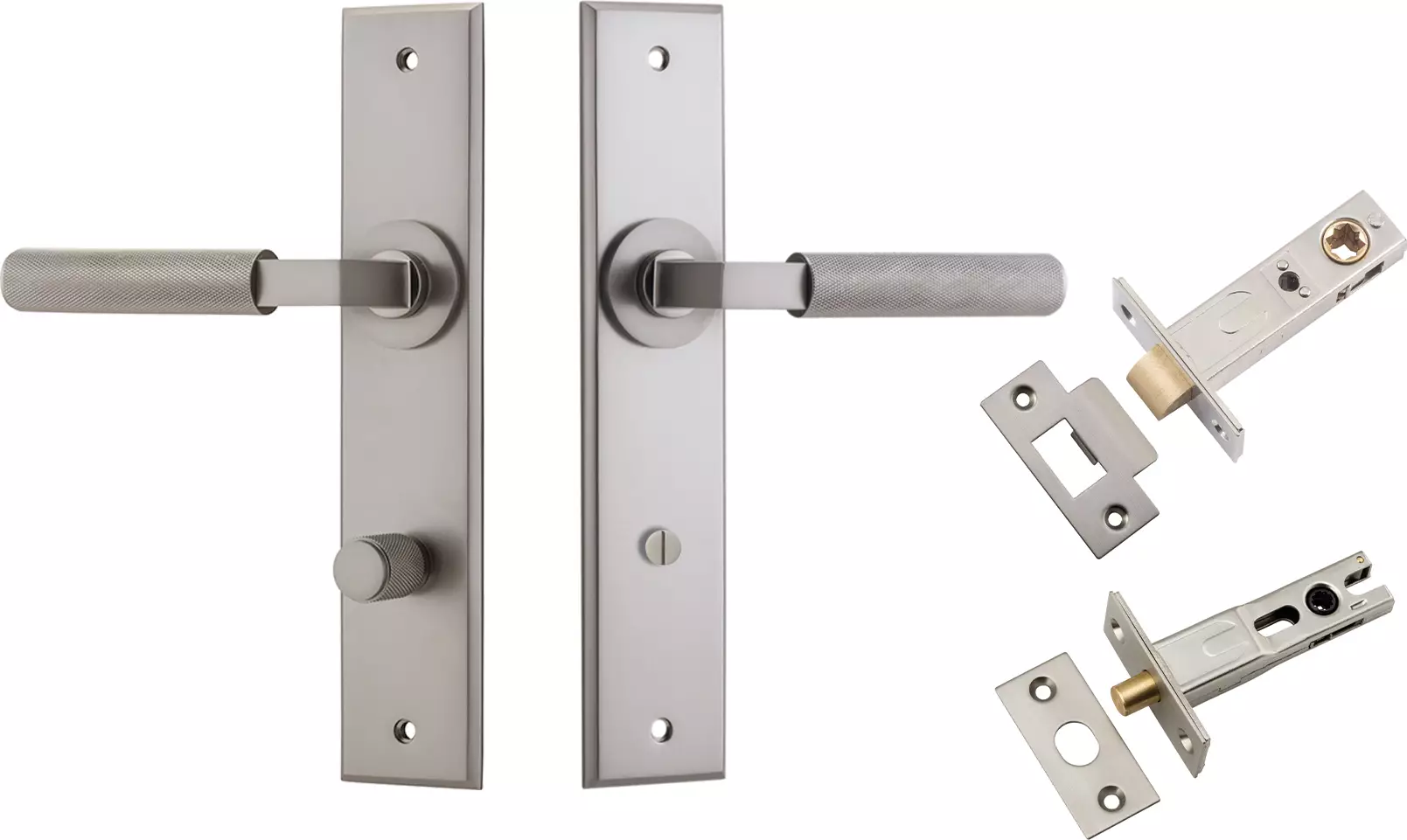 Brunswick Lever - Chamfered Privacy Set - SN