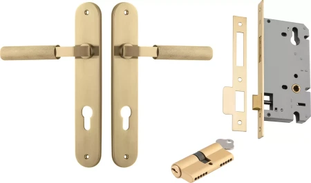 Brunswick Lever - Oval Entrance Set - Key / Key - GLD