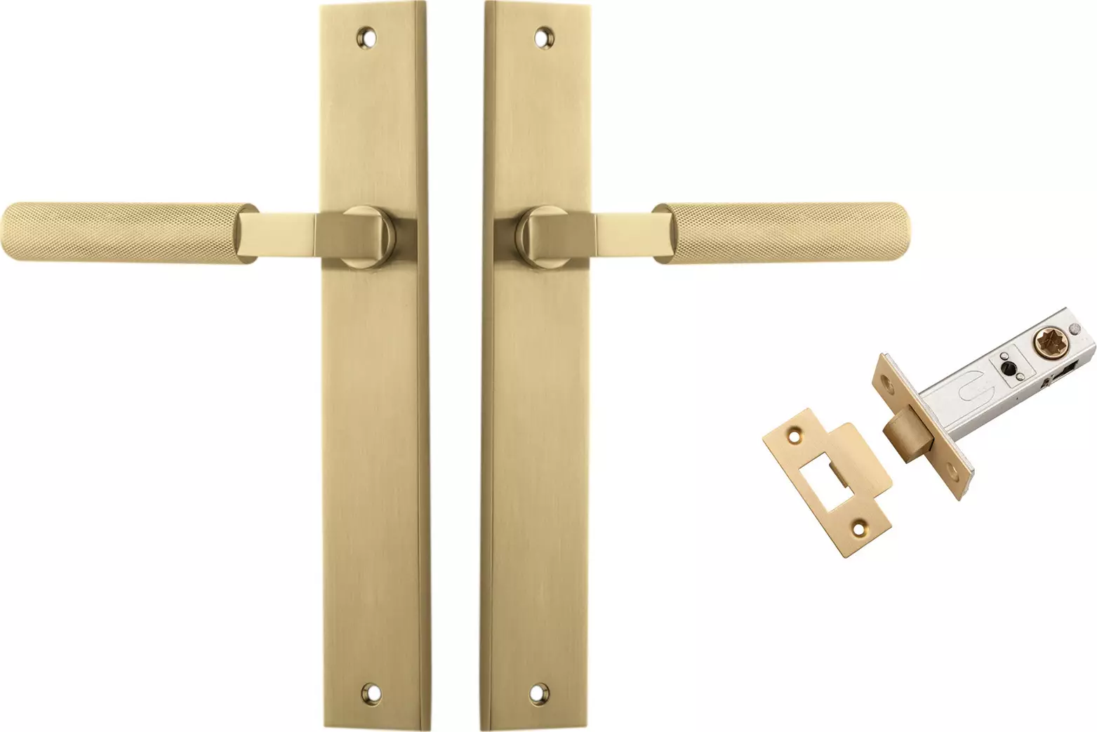 Brunswick Lever - Rectangular Passage Set - GLD
