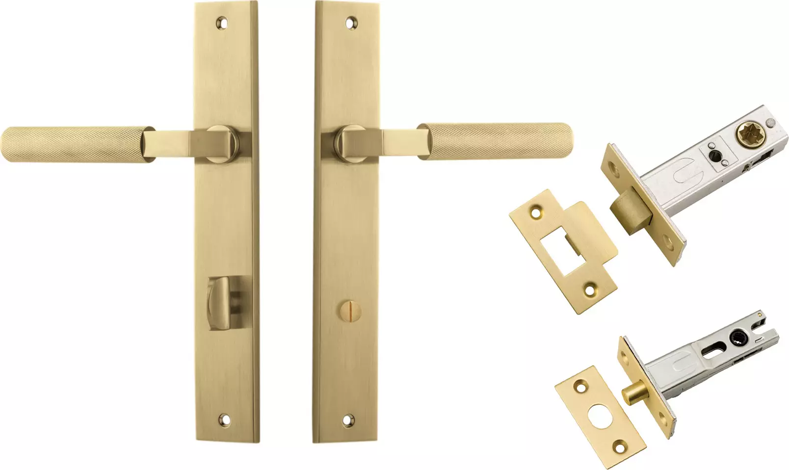 Brunswick Lever - Rectangular Privacy Set - GLD