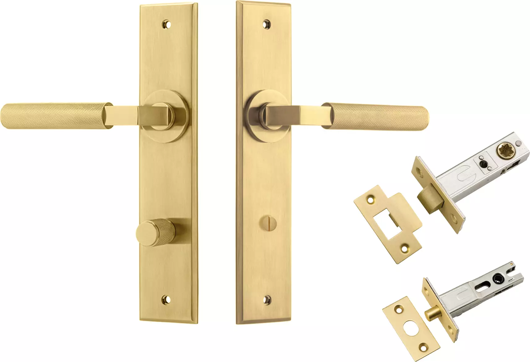 Brunswick Lever - Chamfered Privacy Set - GLD