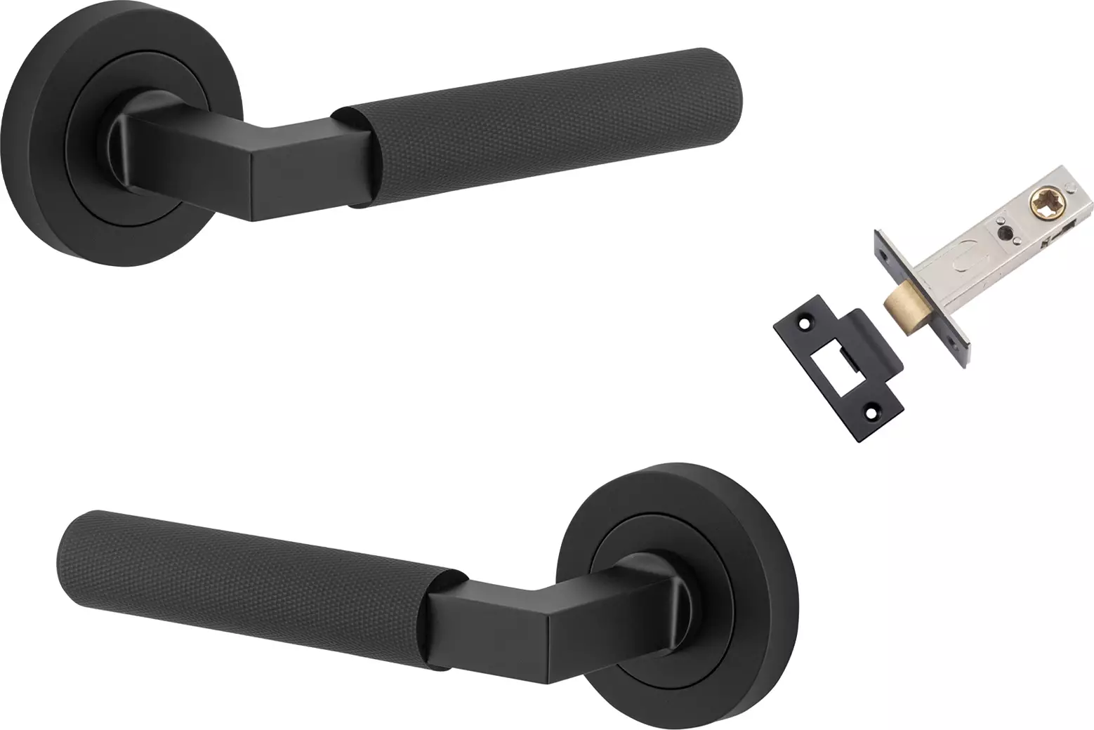 Brunswick Lever - Round Rose Passage Set - MB