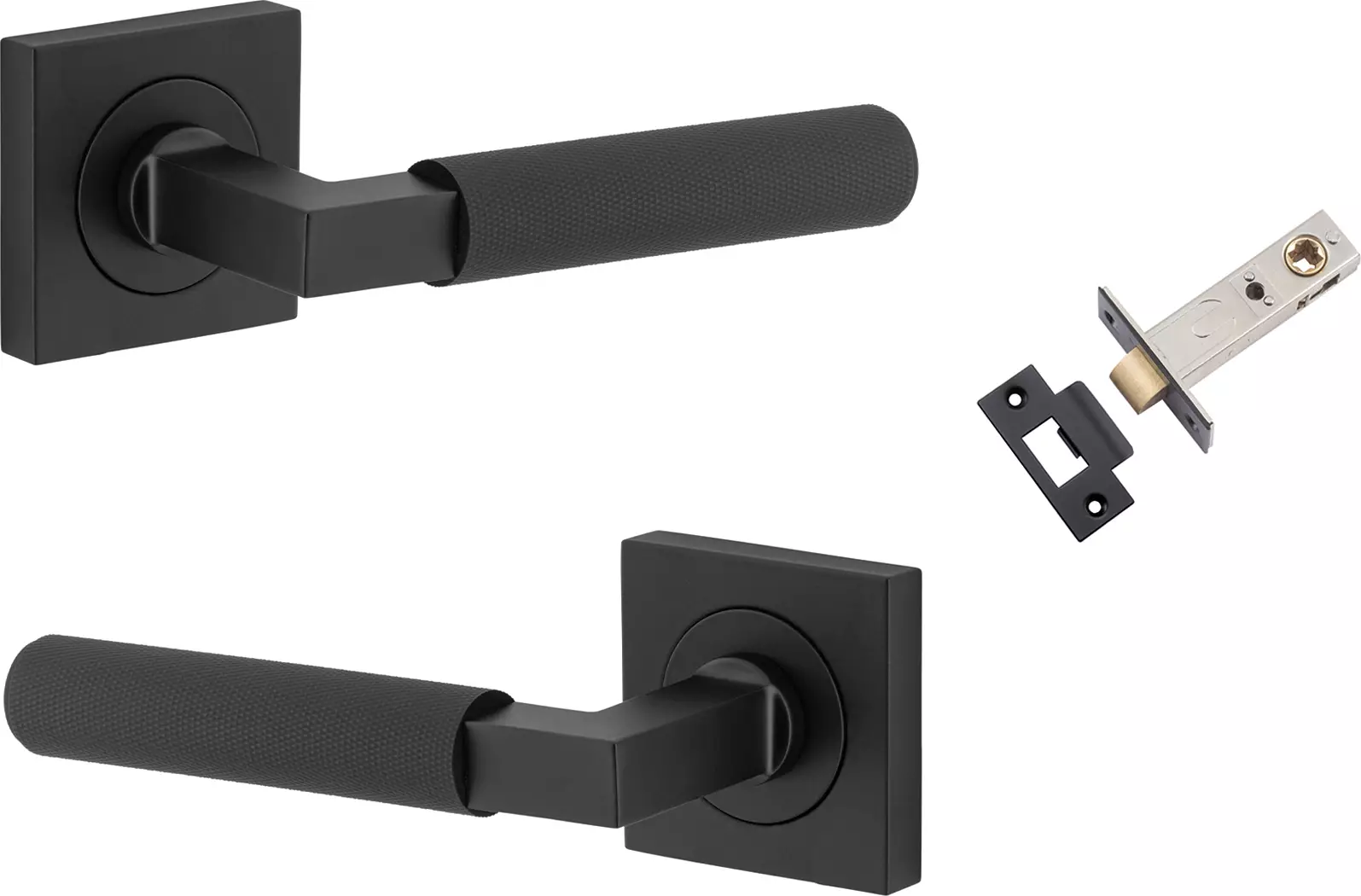 Brunswick Lever - Square Rose Passage Set - MB