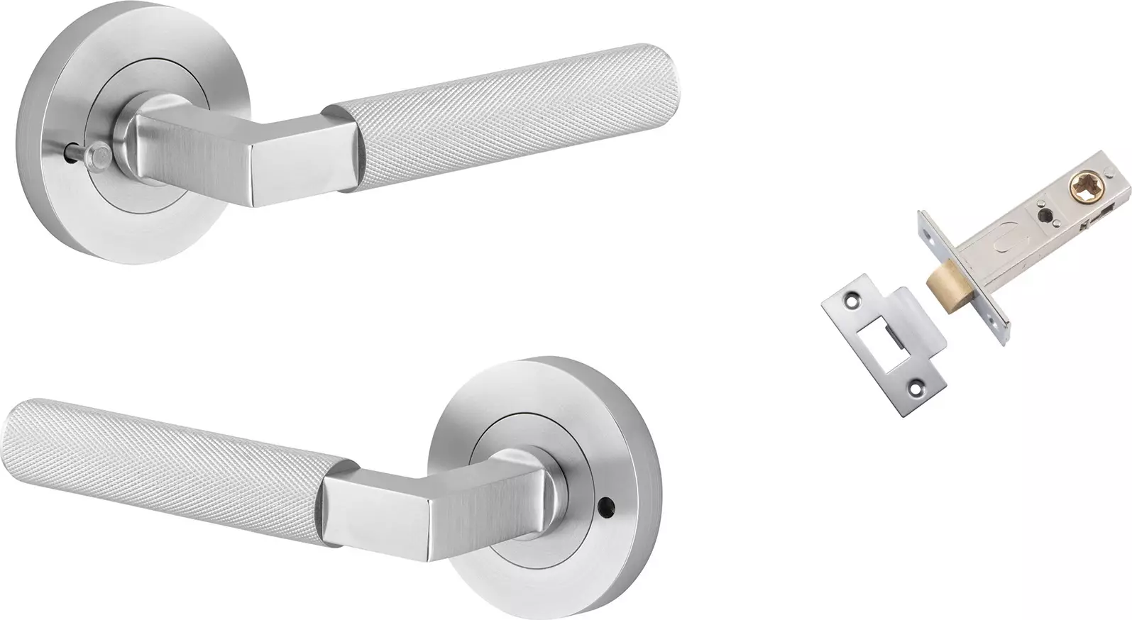 Brunswick Lever - Round Rose Integrated Privacy Set - SC