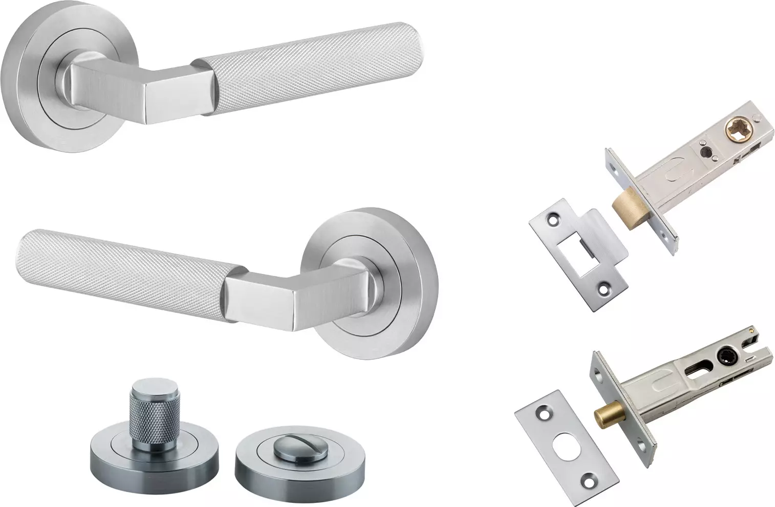 Brunswick Lever - Round Rose Privacy Set - SC