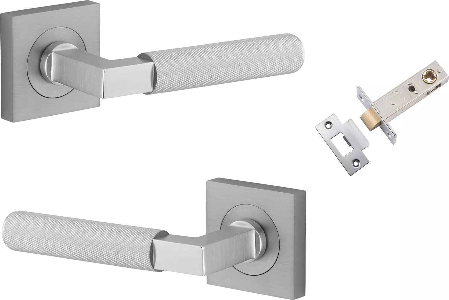 Brunswick Lever - Square Rose Passage Set - SC