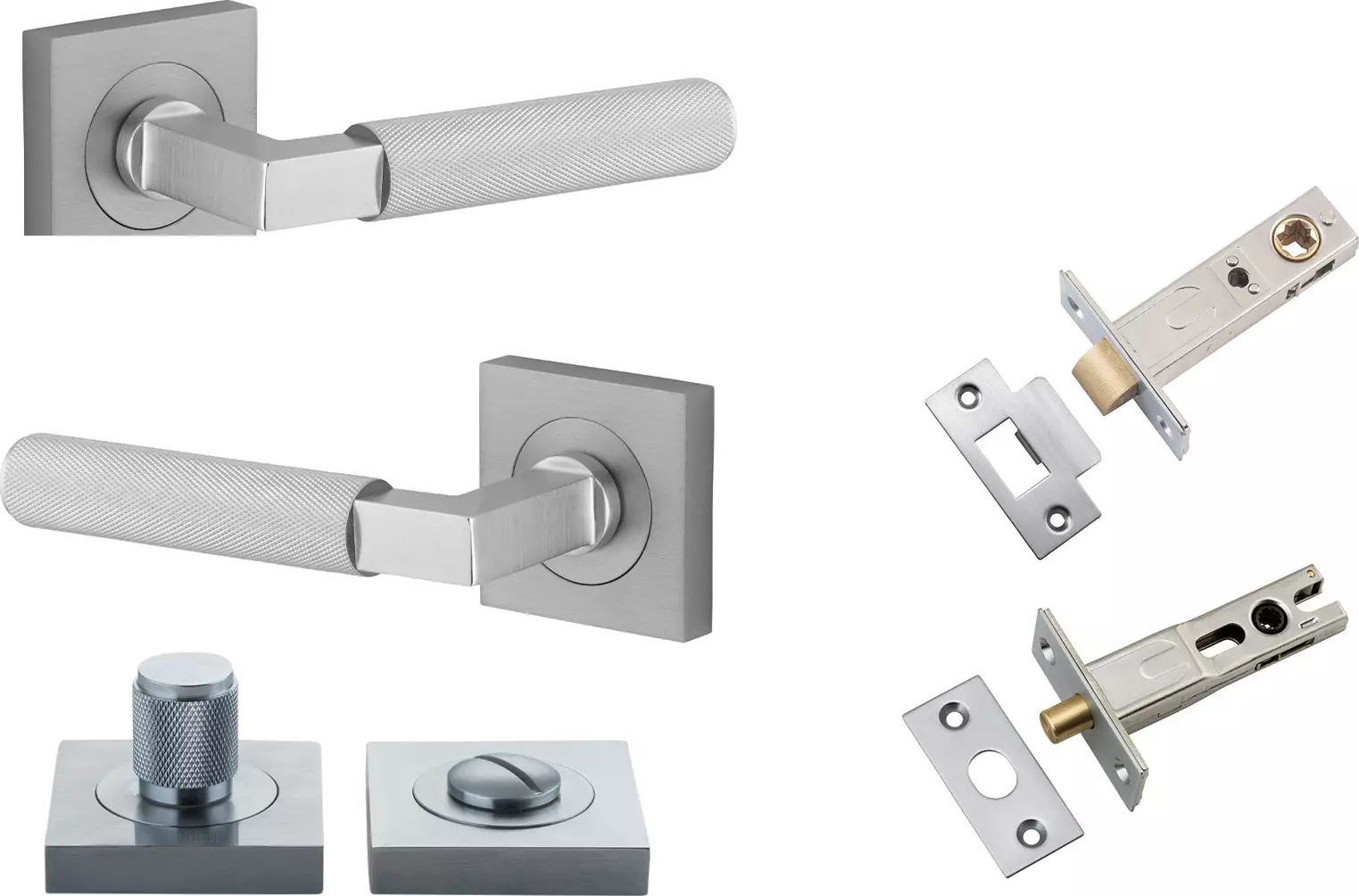 Brunswick Lever - Square Rose Privacy Set - SC