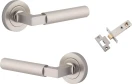 Brunswick Lever - Round Rose Passage Set - SN