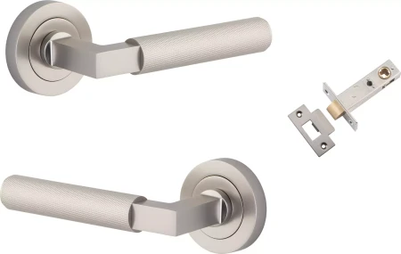 Brunswick Lever - Round Rose Passage Set - SN