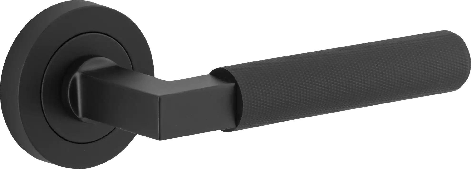 Brunswick Lever - Round Rose Handle Set - MB