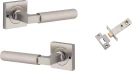 Brunswick Lever - Square Rose Integrated Privacy Set - SN