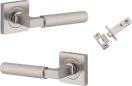 Brunswick Lever - Square Rose Passage Set - SN