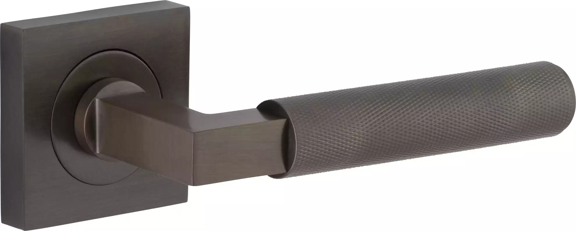 Brunswick Lever - Square Rose Handle Set - SB