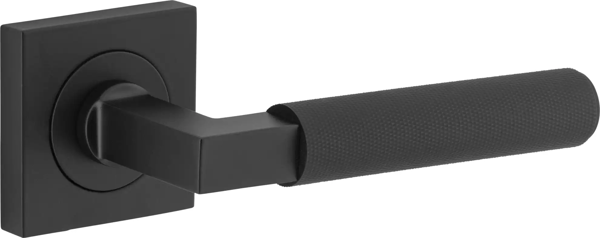 Brunswick Lever - Square Rose Handle Set - MB