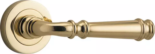Verona Lever - Round Rose Handle Set - PB