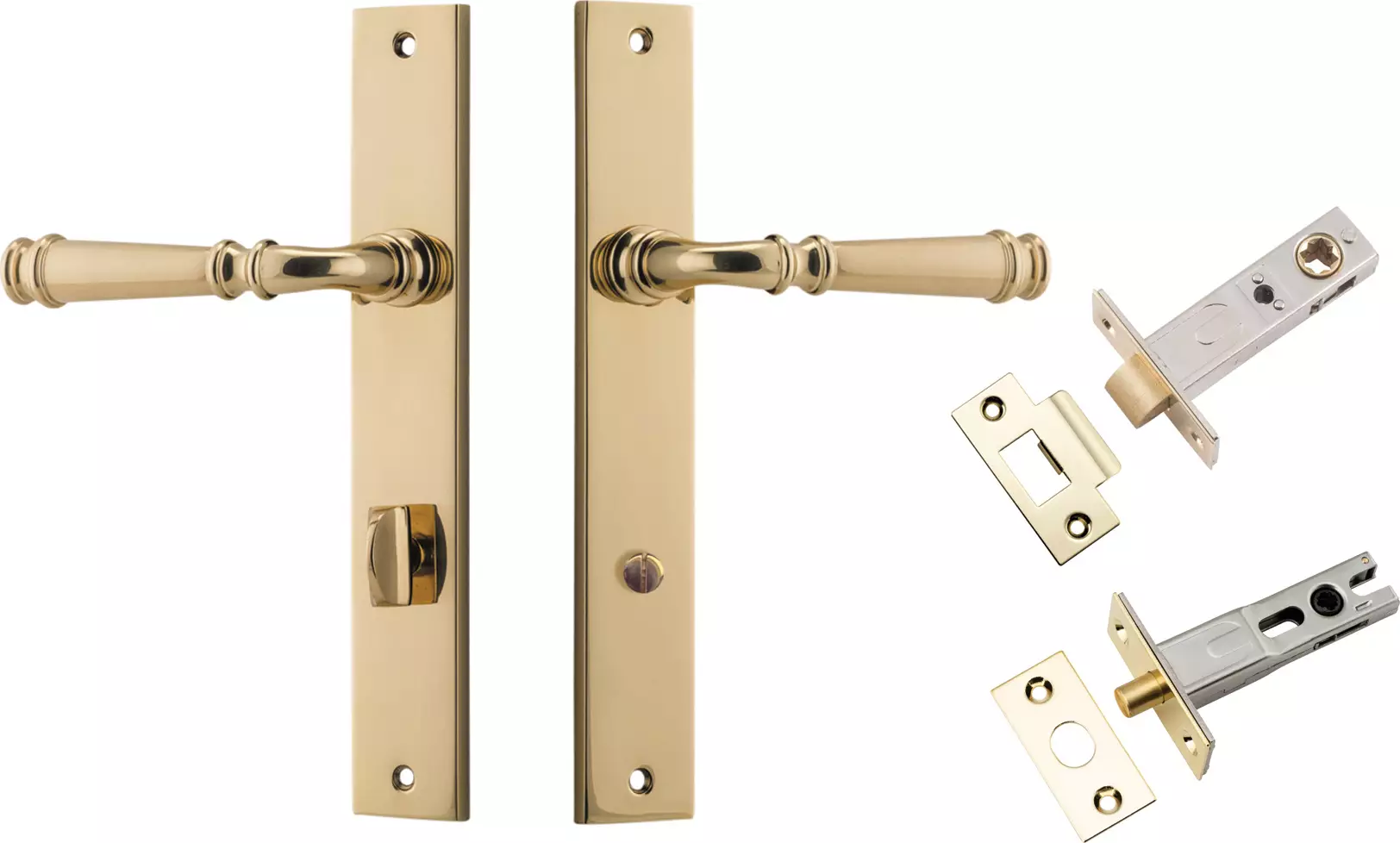 Verona Lever - Rectangular Privacy Set - PB