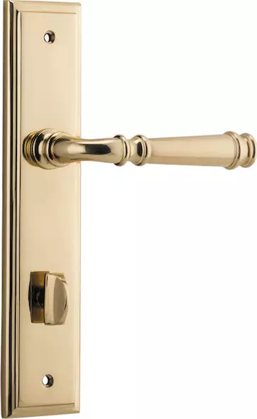 Verona Lever - Stepped Privacy Handles - PB