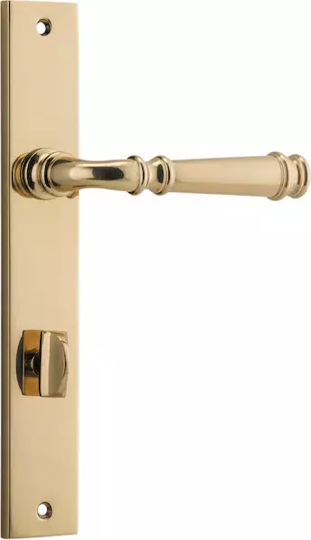 Verona Lever - Rectangular Privacy Handles - PB