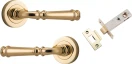 Verona Lever - Round Rose Passage Set - PB