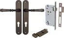 Verona Lever - Oval Entrance Set - Key / Turn - SB